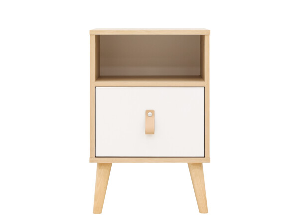 Night table Jort White/Natural