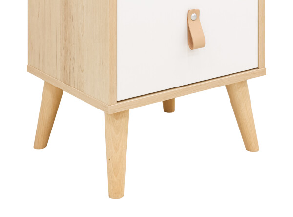 Night table Jort White/Natural