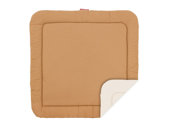 Boxkleed wafel Caro Camel/Ecru