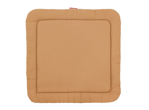 Boxkleed wafel Caro Camel/Ecru