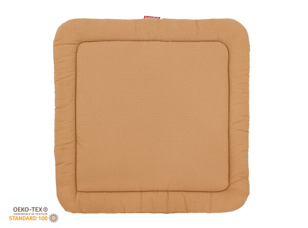 Boxkleed wafel Caro Camel/Ecru