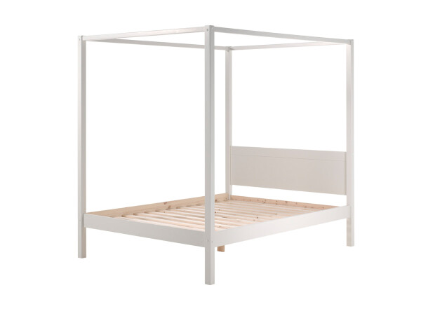 Pino canopy bed 140x200cm white