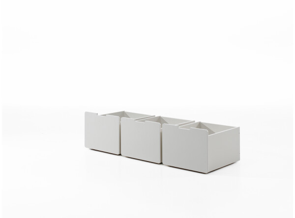 Pino set of 3 drawers white