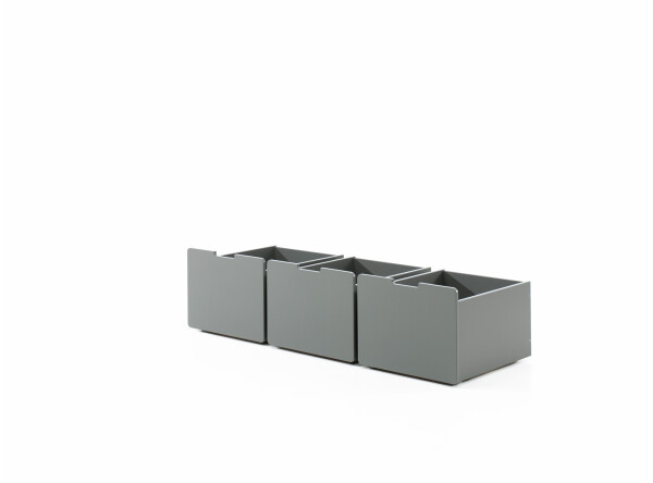 Pino set of 3 drawers grey