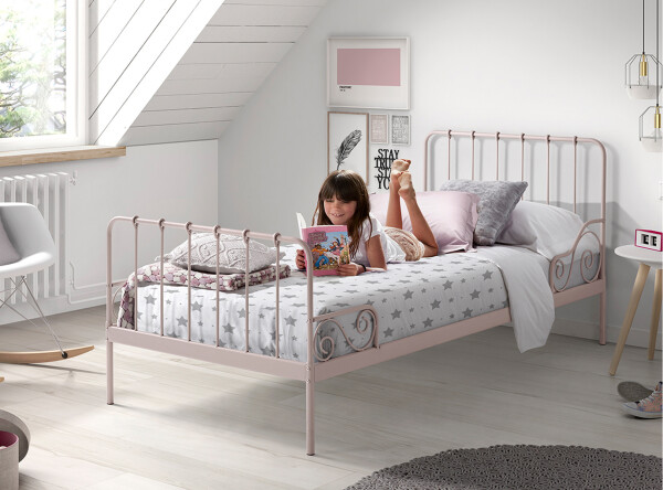 Alice bed 90x200cm pink