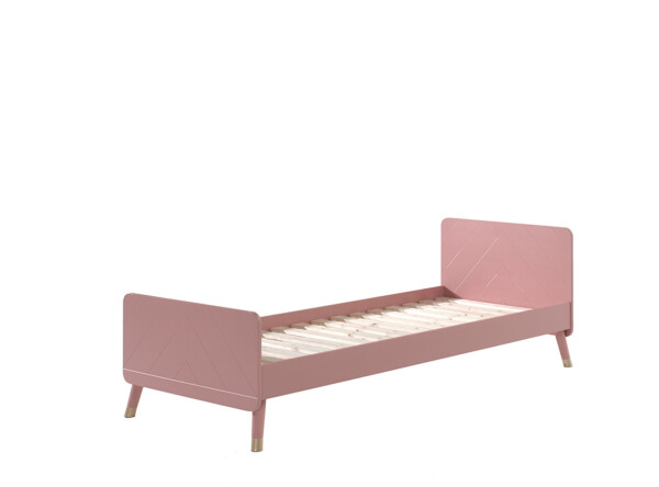 Billy einzelbett 90 x 200 cm, mit lattenrost, ausführung lackiert terra rosa