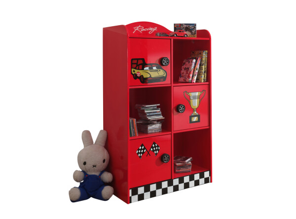 RACER BOOKCASE RED