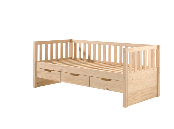 Fritz captain bed with drawers milky pine