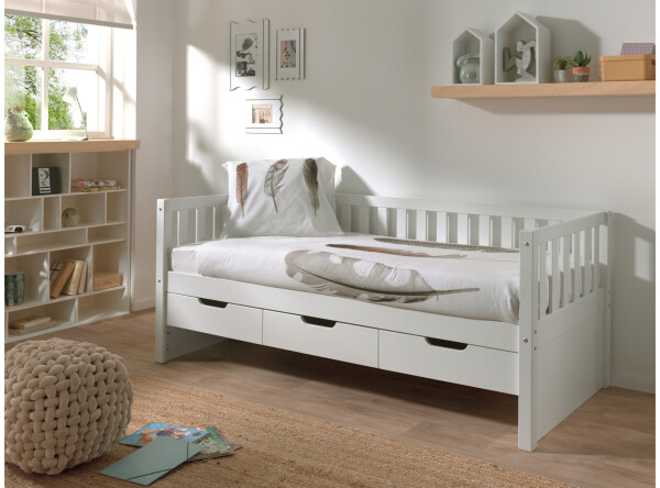 Fritz captain bed with drawers white