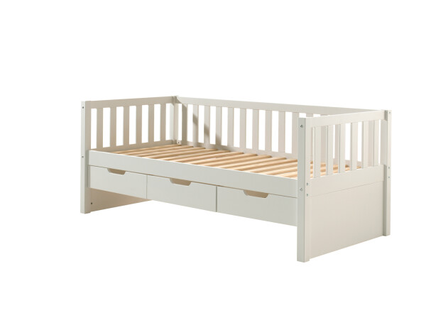 Fritz captain bed with drawers white
