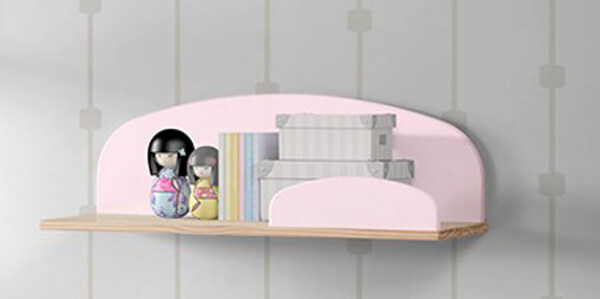 Kiddy wall shelfing 65cm old pink