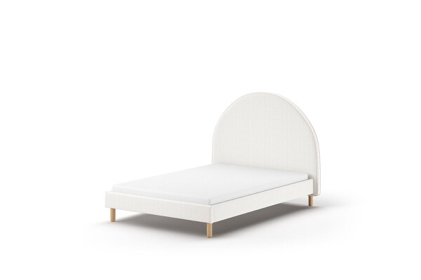Moon bed 140x200 white boucle
