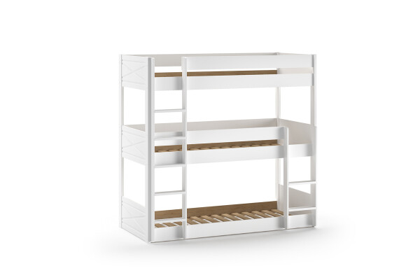 Scott white bunk bed with 3 sleeping places.