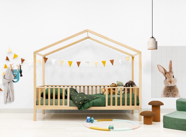 House bed 90x200 with legs Robin Natural
