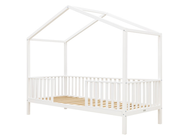 Lit maison 90x200 avec pieds Robin Blanc