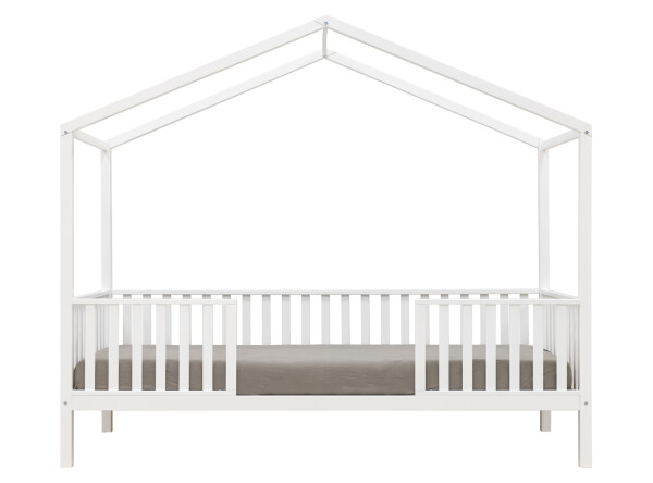 Lit maison 90x200 avec pieds Robin Blanc