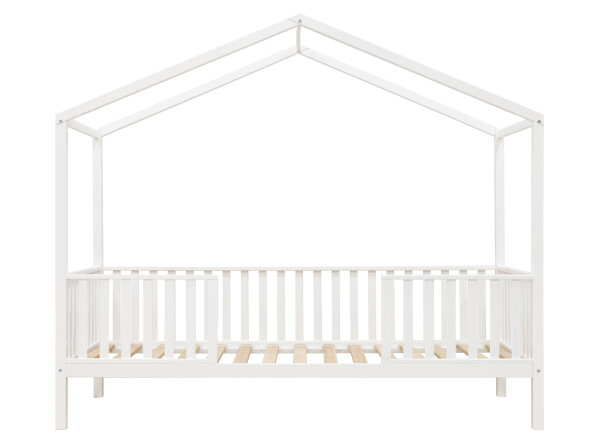 Lit maison 90x200 avec pieds Robin Blanc