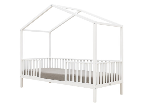 Lit maison 90x200 avec pieds Robin Blanc