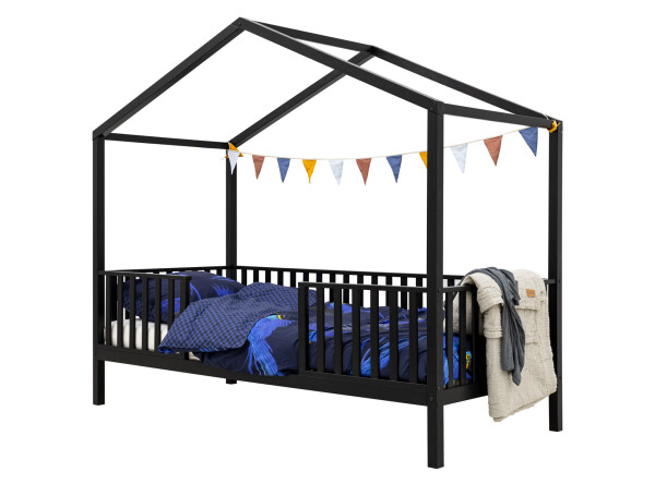House bed 90x200 with legs Robin Matt Black