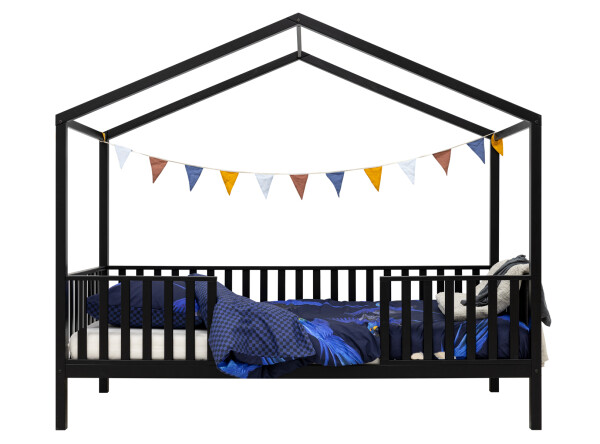 House bed 90x200 with legs Robin Matt Black