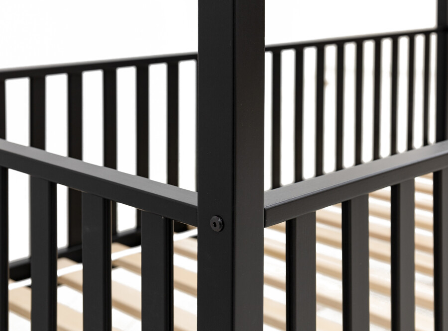 Kinderbed 90x200 Cm Tienerbed Met Opbergplank En Houten Lattenbodem Grijs Zonder Matras Kinderbed 90x200 Cm Tienerbed Met Opbergplank En Houten Lattenbodem Grijs Zonder Matras