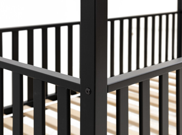 House bed 90x200 with legs Robin Matt Black