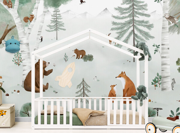 House bed 80x160 Robin White