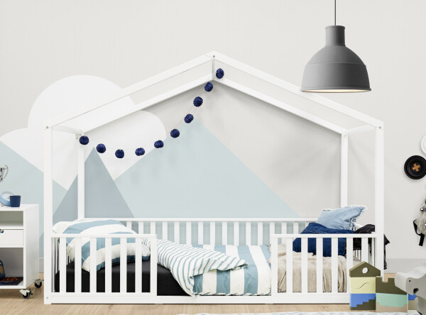 House bed 120x200 Robin White