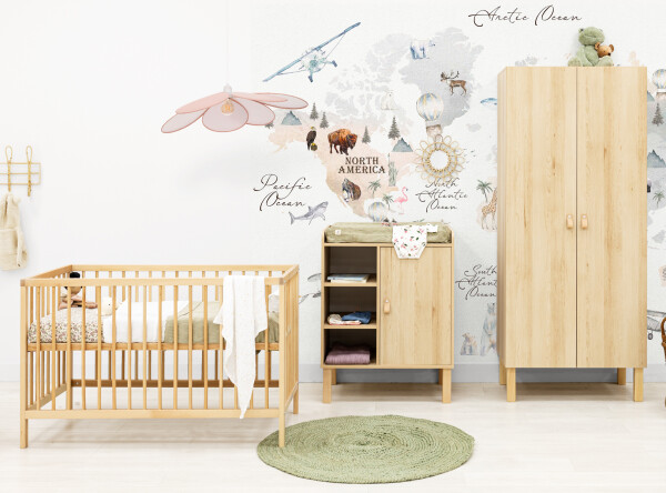 2-door wardrobe Toby Natural
