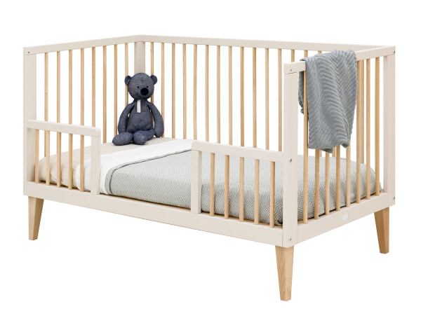 Amira 2 piece nursery furniture set with bench bed Dune/Natural