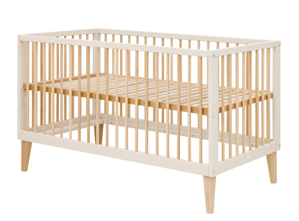 Amira 3 piece nursery furniture set with bench bed Dune/Natural