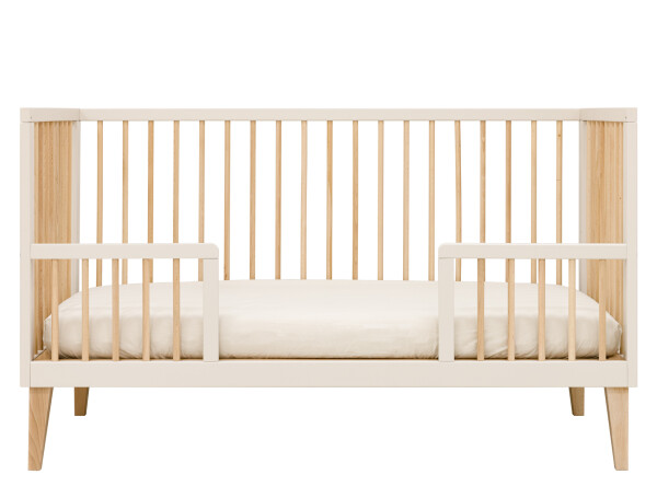 Amira 3 piece nursery furniture set with bench bed Dune/Natural