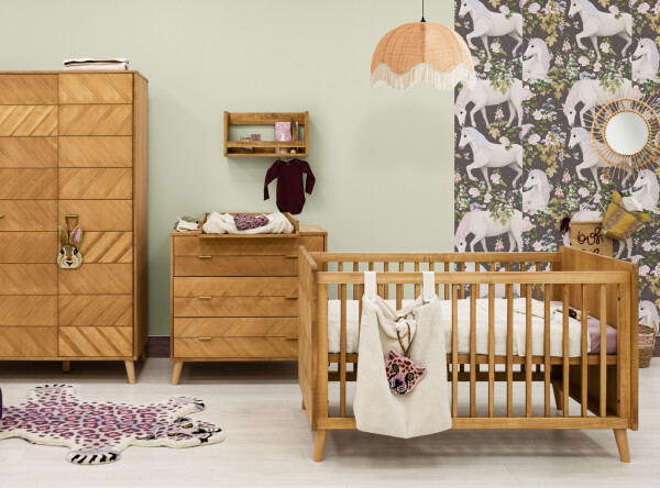 3-Pieza pack Manou con cuna 70x140 convertible Vintage