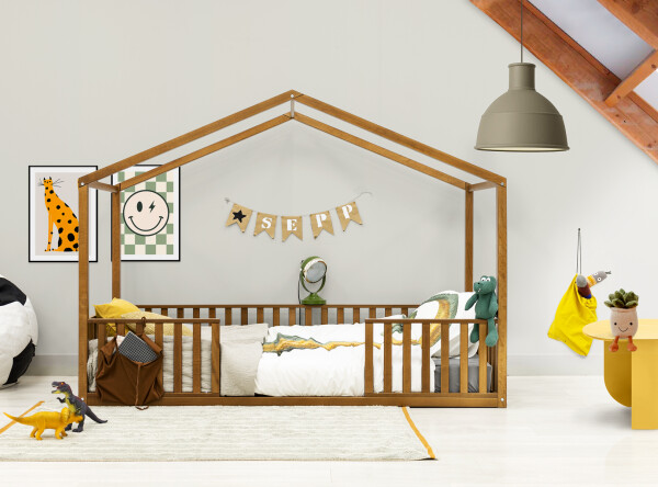 Cama casa 90x200 Robin Rose Wood