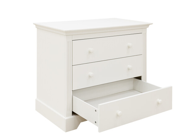 Oliver 3 piece nursery furniture set with bench bed Off White