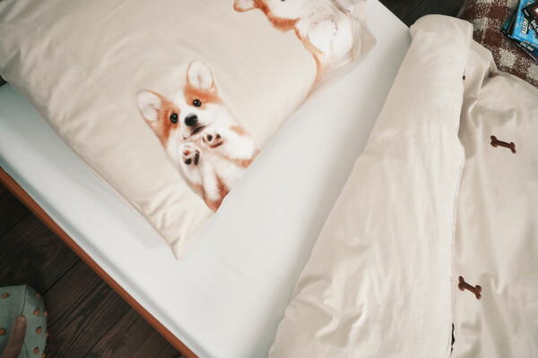 Duvet cover 140x200/220 Corgi Friends incl. pillowcase 60x70
