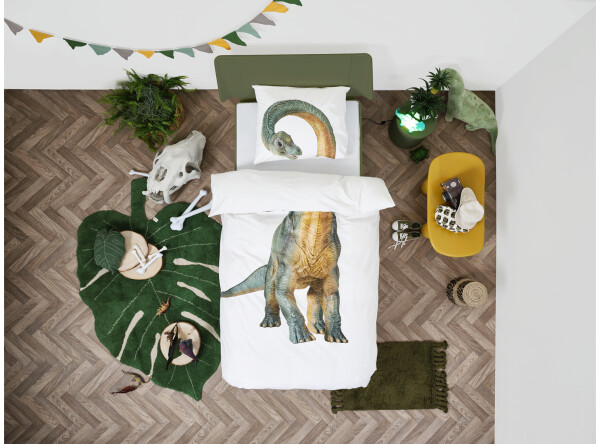 Housse de couette 140x200/220 Dino Bronto incl. taie d'oreiller 60x70 Housse de couette 140x200/220 Dino Bronto incl. taie d'oreiller 60x70