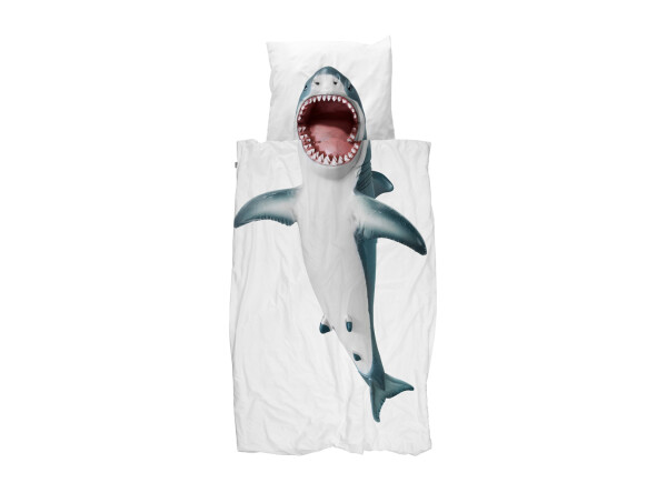 Funda nórdica 140x200/220 Shark!! incl. funda de almohada 60x70