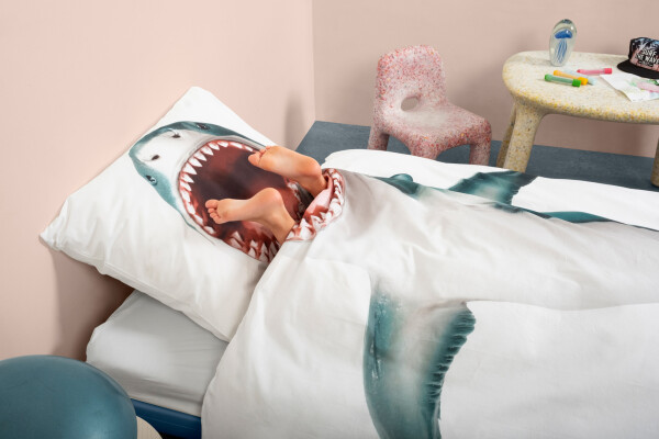 Funda nórdica 140x200/220 Shark!! incl. funda de almohada 60x70