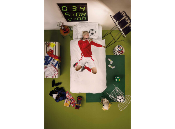 Duvet cover 140x200/220 Soccer Champ Red incl. pillowcase 60x70