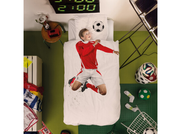 Dekbedovertrek 140x200/220 Soccer Champ Red incl. kussensloop 60x70
