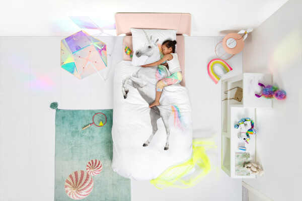 Funda nórdica 140x200/220 Unicorn incl. funda de almohada 60x70