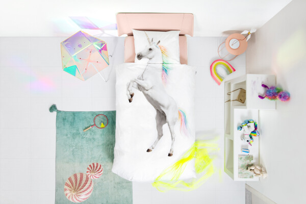 Funda nórdica 140x200/220 Unicorn incl. funda de almohada 60x70