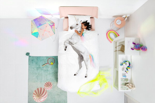 Funda nórdica 140x200/220 Unicorn incl. funda de almohada 60x70