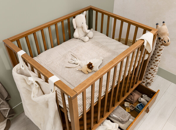 Laufgitter mit Schublade Senna Rose Wood