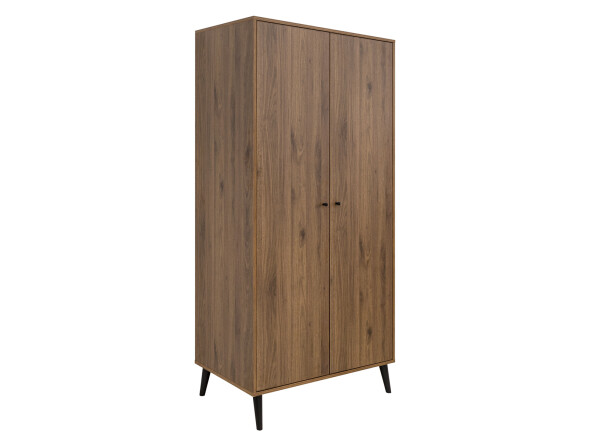 Zara 3 piece nursery furniture set with bench bed Walnut/Matt Black