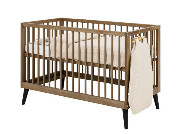 Zara 3-part nursery Walnut/Matt Black