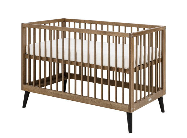 Zara 3-part nursery Walnut/Matt Black