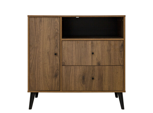 Zara 2-part nursery Walnut/Matt Black