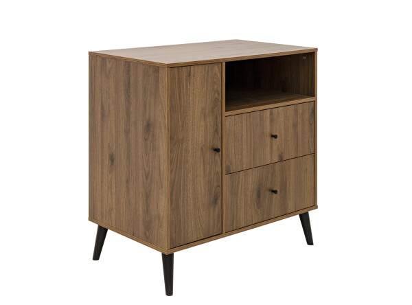 Zara 2-part nursery Walnut/Matt Black